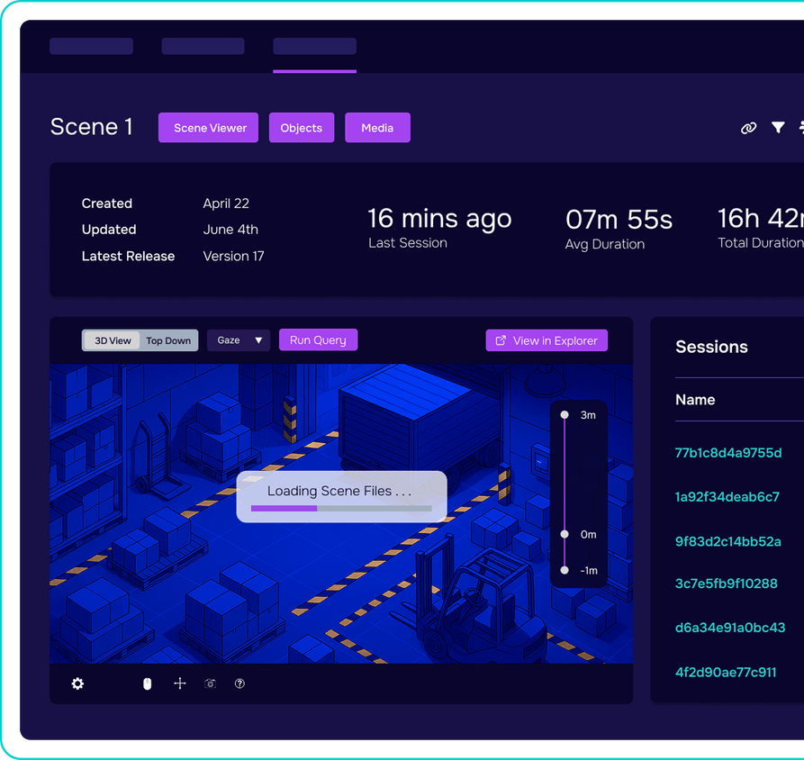Review Session in 3D and Sync Metrics with Playback